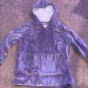 Purple fuzzy hoodie